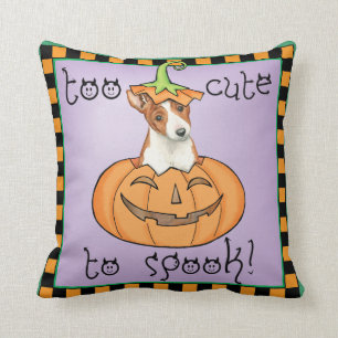 Halloween Basenji Throw Pillow