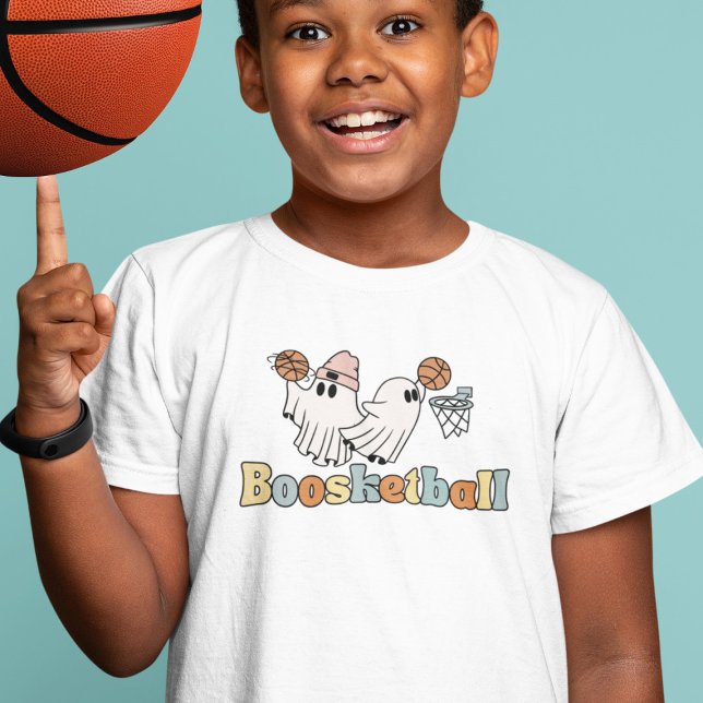 Halloween Basketball Ghosts Playing Retro Boo T-Shirt (Creator Uploaded)