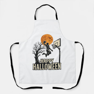 Halloween Basketball Happy Halloween Vintage Sport Apron