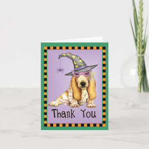 Halloween Basset Hound Carte de remerciements