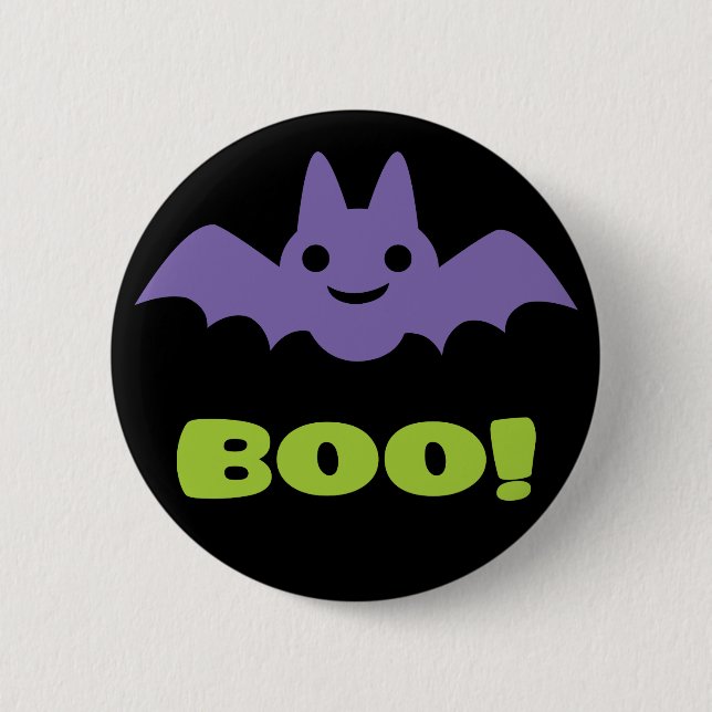 Halloween Bat 2 Inch Round Button (Front)