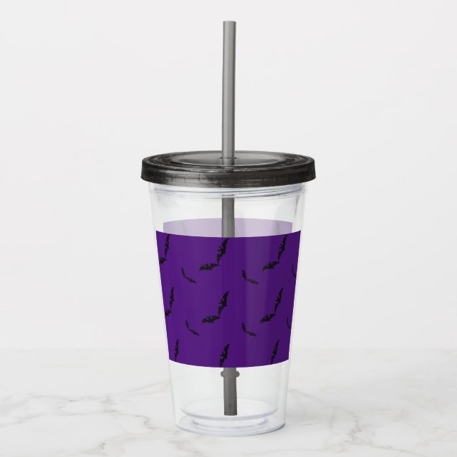 Halloween/bat  acrylic tumbler (Front)