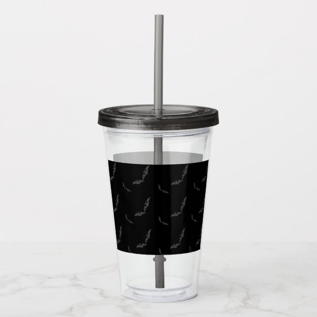 Halloween/bat  acrylic tumbler (Front)