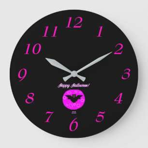 Halloween Bat Acrylic Wall Clock