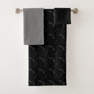 Halloween/bat bath towel set