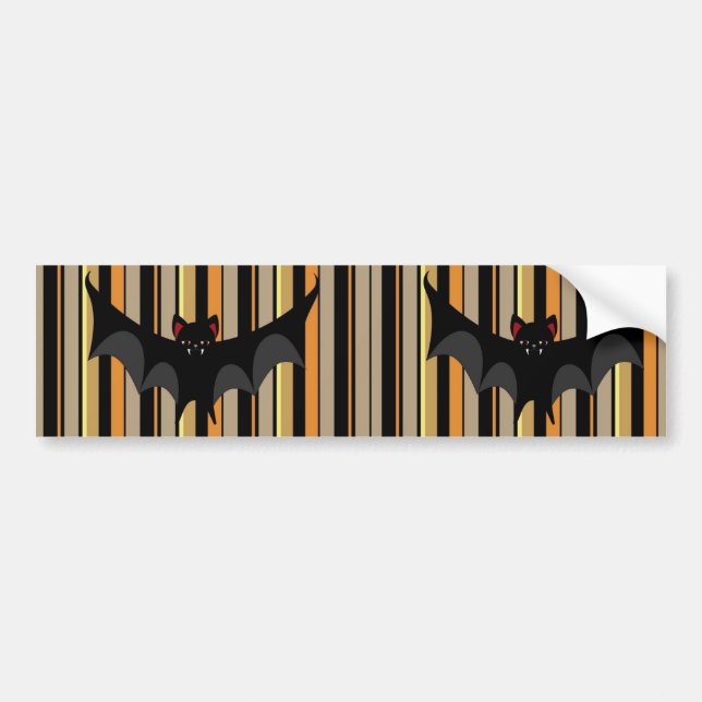 Halloween Bat Bumper Sticker (Front)