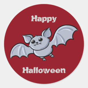 Halloween Bat Classic Round Sticker