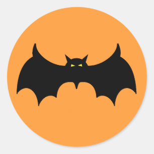 Halloween Bat Classic Round Sticker