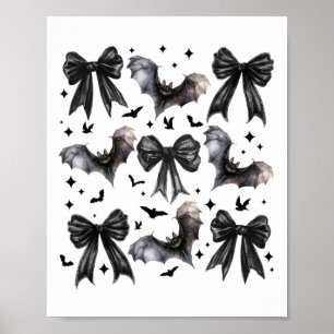 Halloween Bat Coquette Bow Halloween Bat Coquette  Poster