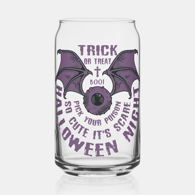 Halloween Bat Eye Glass – Spooky Trick or Treat  (Front)