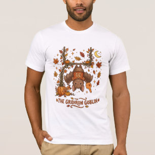 Halloween Bat Football Shirt Gridiron Goblin Tee