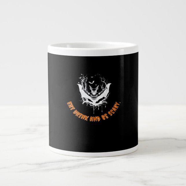Halloween Bat Hanging For The Essential Large Coffee Mug (Front)