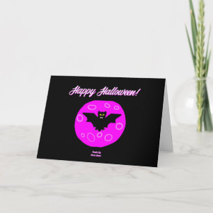 Halloween Bat Horizontal Greeting Card