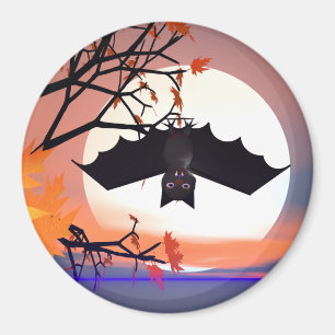 Halloween Bat in Tree Magnet