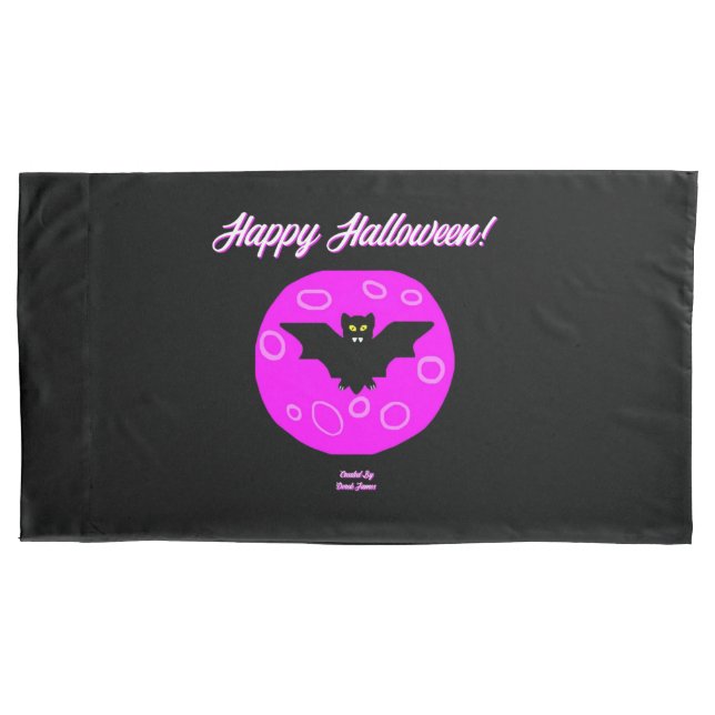 Halloween Bat King Size Pillowcase (Front)