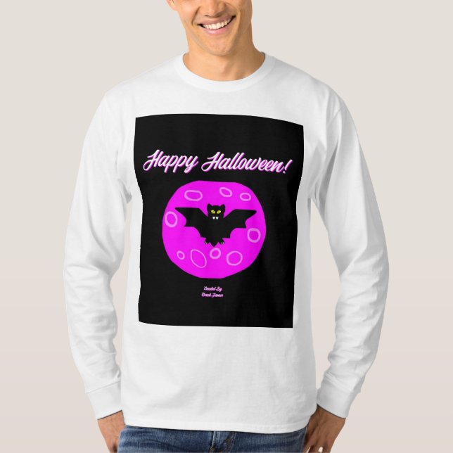 Halloween Bat Men's Long Sleeve Shirt (Front)
