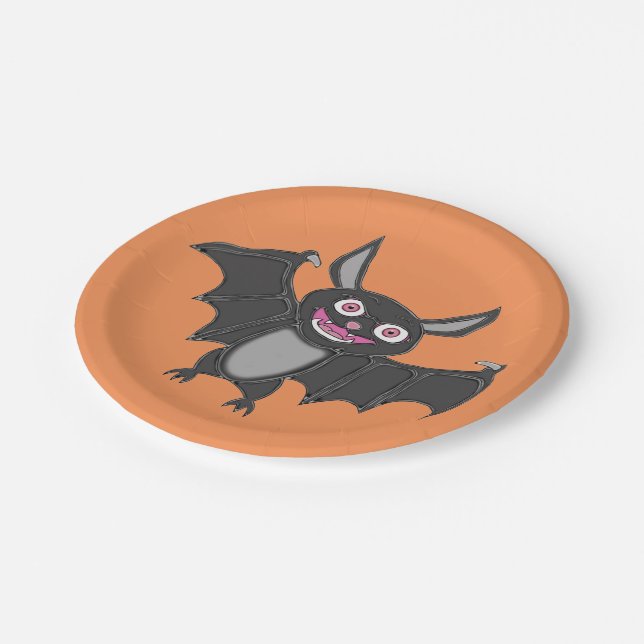 Halloween Bat Paper Plate (Angled)