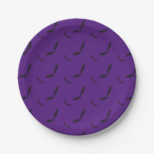 Halloween/bat paper plates