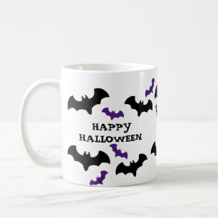 Halloween Bat Print Coffee Mug