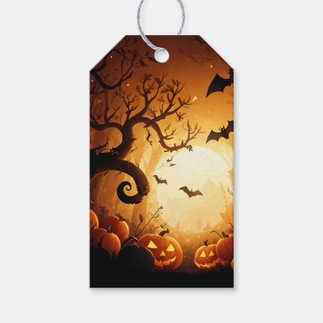 Halloween/Bat/Pumpkin/Fall  Gift Tags (Front)