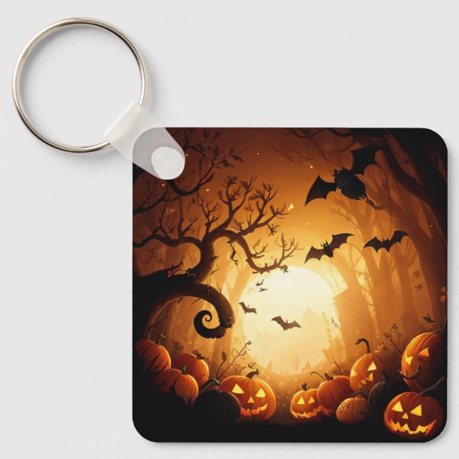 Halloween/Bat/Pumpkin/Fall  Keychain (Front)