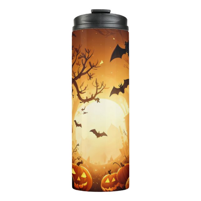 Halloween/Bat/Pumpkin/Fall  Thermal Tumbler (Front)