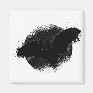 Halloween Bat Silhouette Flying in Night Vampire Magnet