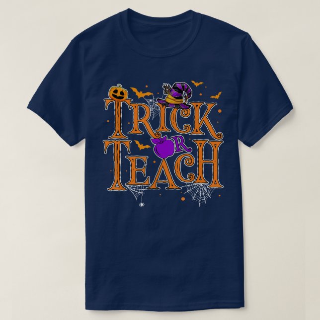 Halloween Bat Teacher Prek Preschool Kindergarten  T-Shirt (Design Front)