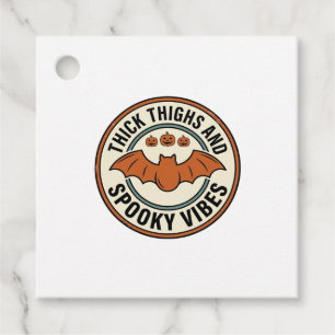 Halloween Bat Thick Thighs Spooky Vibes Vintage_1 Favour Tags