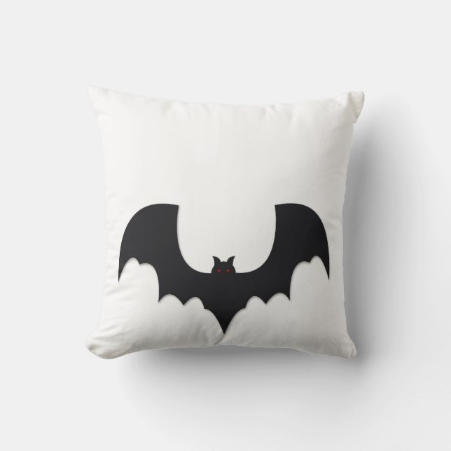 Halloween bat throw pillow (Front)