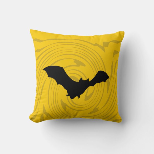 Halloween bat throw pillow (Front)