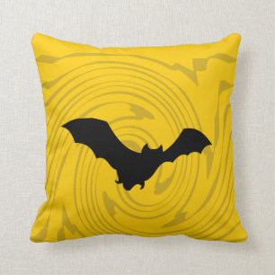 Halloween bat throw pillow