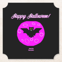 Halloween Bat Ticket Paper Coaster