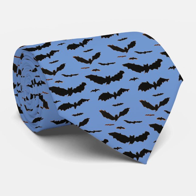 HALLOWEEN BAT tie (Rolled)