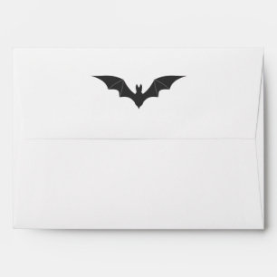 halloween bat with chequered black and orange envelope