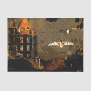 Halloween Bats and Skeleton Decoupage Tissue Paper