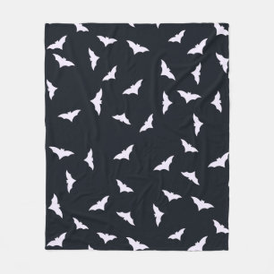 Halloween Bats Black Fleece Blanket