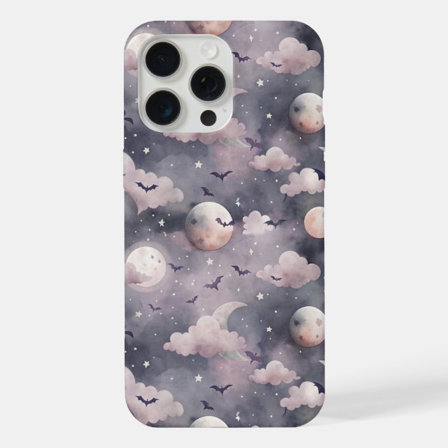 Halloween Bats | Cute Spooky Night Pattern iPhone Case (Back)