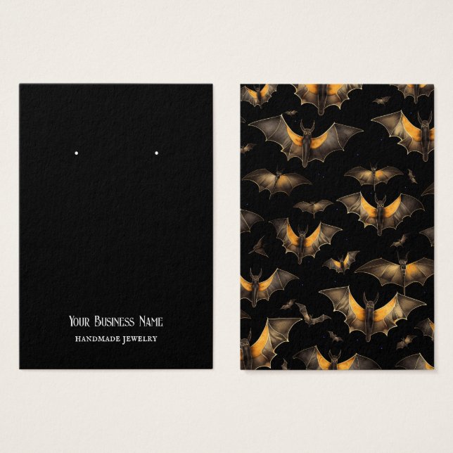 Halloween Bats Earring Display Card (Front & Back)