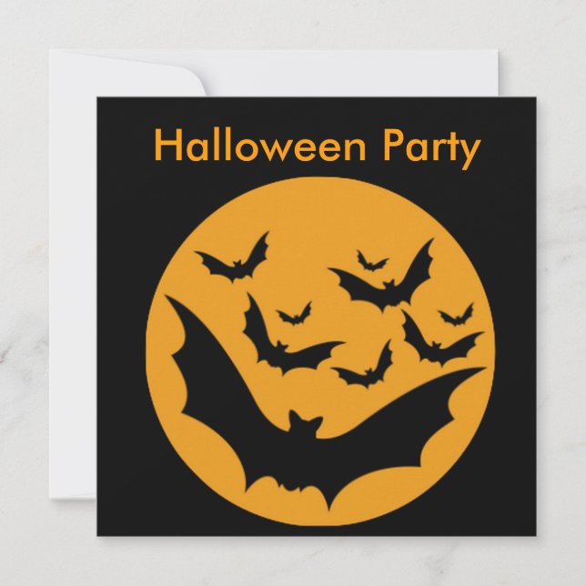 Halloween Bats Invitation (Front)