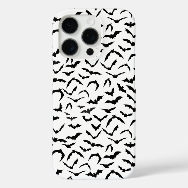 Halloween Bats iPhone 16 Pro Case (Back)