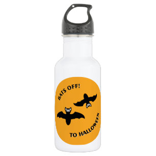 Halloween Bats Orange 532 Ml Water Bottle
