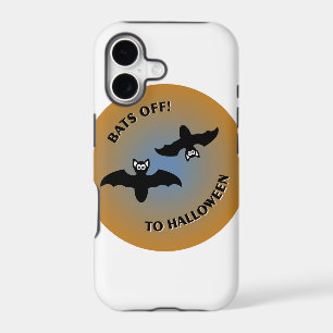 Halloween Bats Orange Blue