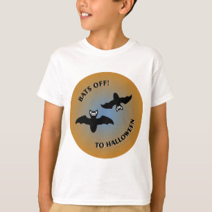 Halloween Bats Orange Blue T-Shirt