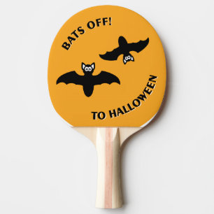 Halloween Bats Orange Ping Pong Paddle