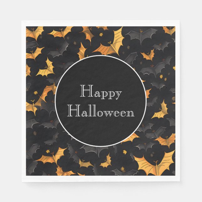 Halloween Bats Paper Napkins (Front)