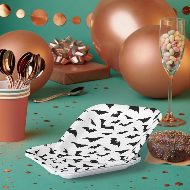 Halloween Bats Paper Plates (Multi)