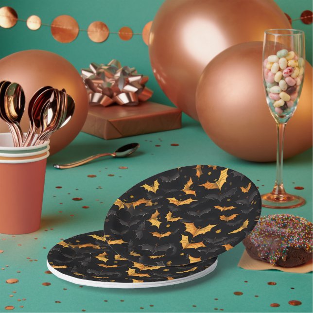 Halloween Bats Paper Plates (Multi)