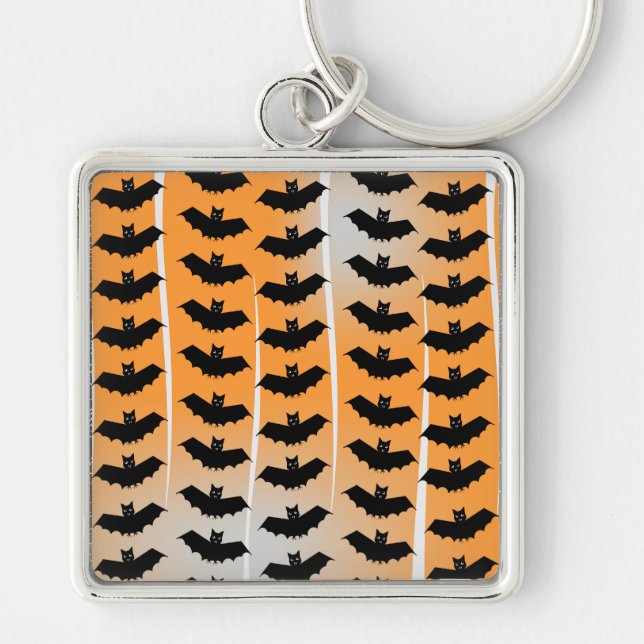 Halloween Bats Pattern Keychain (Front)