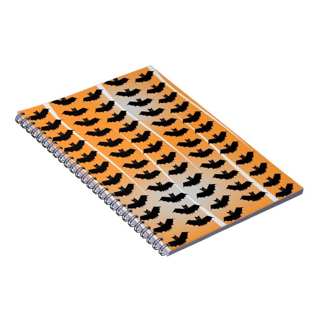 Halloween Bats Pattern Notebook (Right Side)